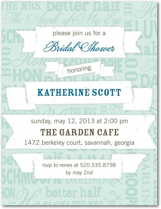 photo of Bridal shower postcards, Banner Collage