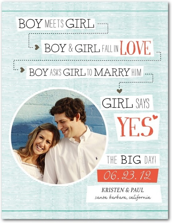 photo of Save the date postcards, Sweet Storyline