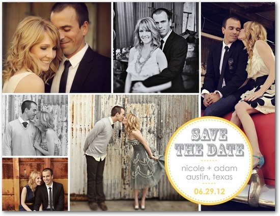 photo of Save the date postcards, Charming Montage