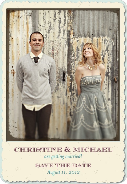 photo of Save the date magnets, Antique Deckle