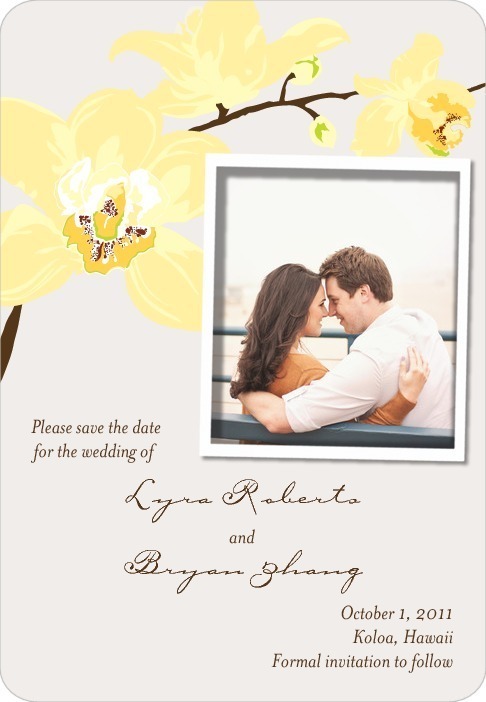 photo of Save the date magnets, Artistic Orchids
