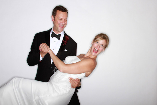 Great Wedding Reception Photo Booth Moments Groom Dips Bride