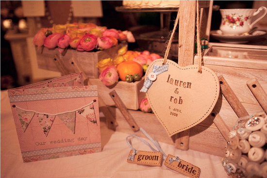 Rustic Stitched Wedding Reception Decor