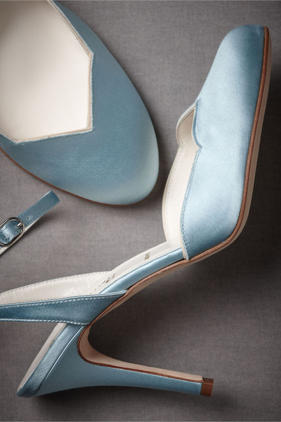 Powder Blue Satin Wedding Shoes