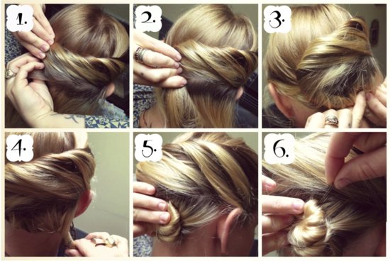How To hair Girl DIY Wedding Hairstyle Snake Twist Bun 3