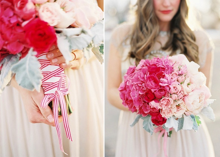 Romantic Ombre Bridal Bouquet Shades of Pink