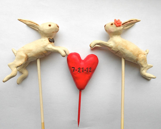 Customized Wedding Cake Topper with wedding date