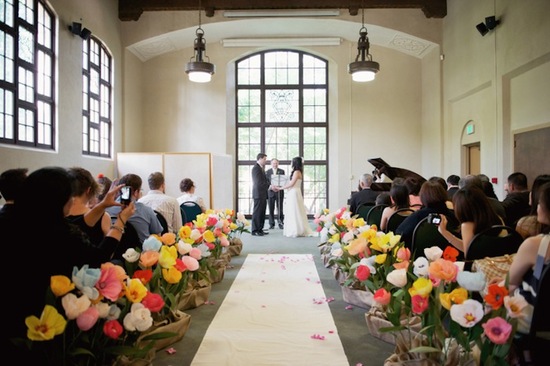 photo of 10 Creative Ways to Line the Wedding Ceremony Aisle