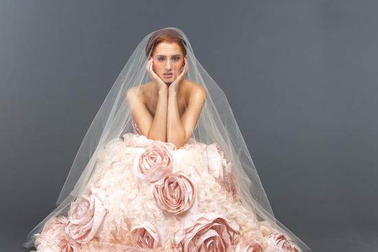 Pink Embellished Wedding Dress