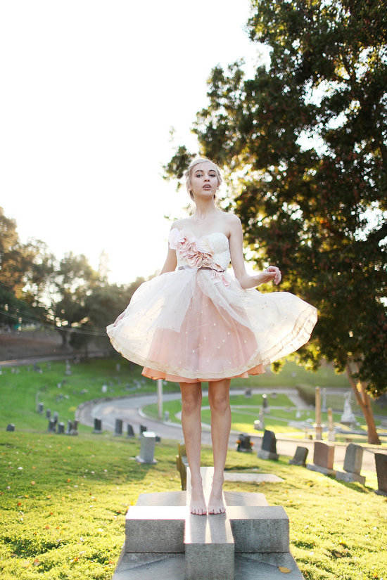 Romantic LWD in Blush Pink Tulle