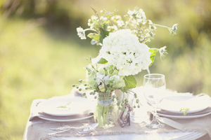 photo of romantic vineyard wedding with a French twist