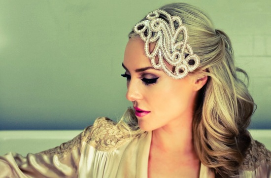 Gold and Pearl Unique Wedding Headpiece Vintage Brides