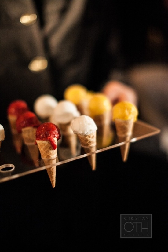 Late night wedding snacks ice cream