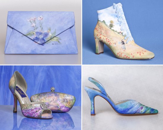 photo of Impressionist-Inspired Bridal Shoes by B. Gall Designs
