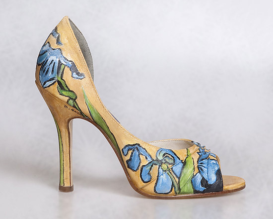 photo of Impressionist-Inspired Bridal Shoes by B. Gall Designs