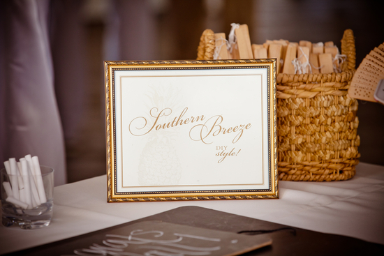 Southern Wedding Ideas DIY Fans at Reception