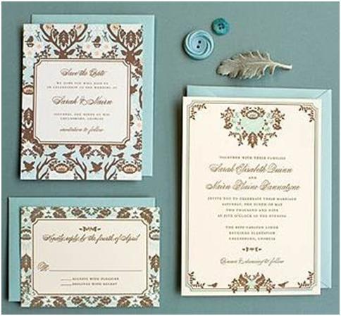 Hello!Lucky- Woodland Damask invitations