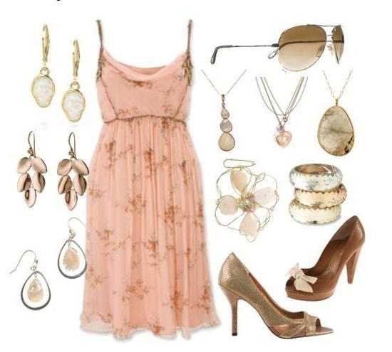 Pink-brown-gold-wedding-colors-natural-stones-bows.full