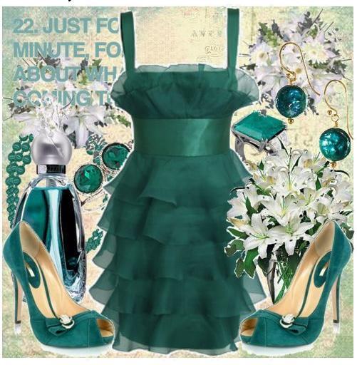 photo of Wear shades of jade to an Autumn evening wedding