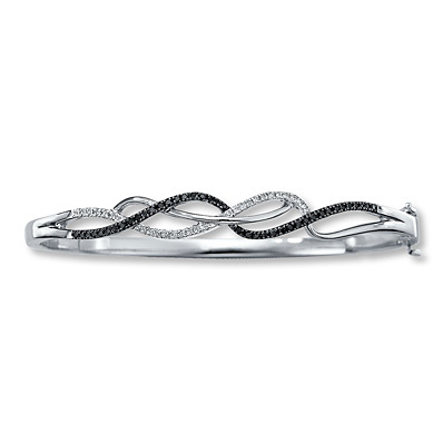 photo of Kay Jewelers Black Diamond Bracelet 1/3 ct tw Round-cut Sterling Silver- Bracelets