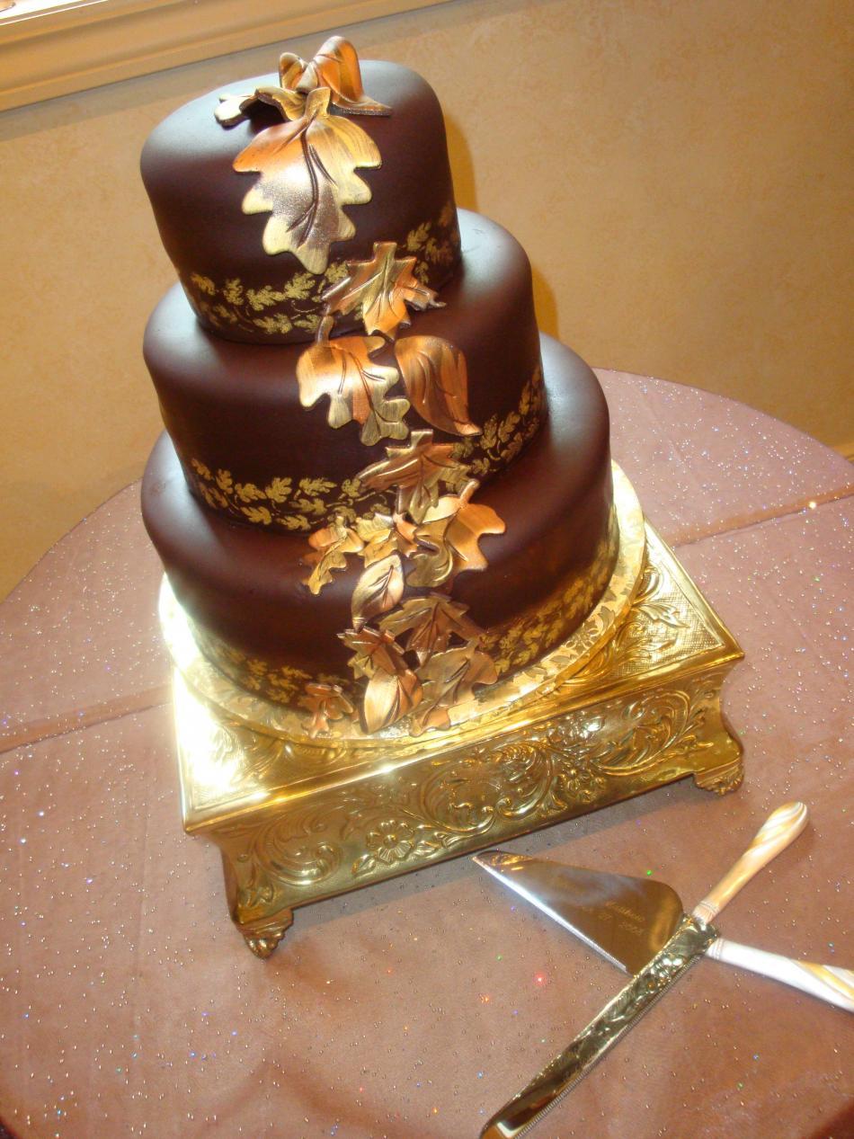 Jodys-pantry-catering-gold-leaves-and-cakestand-chocolate-brown-cake.full