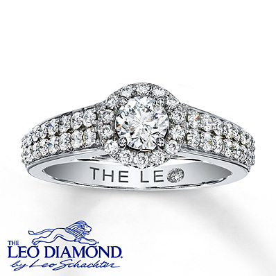 Kay Jewelers Diamond Ring 7/8 ct tw Round-cut 14K White Gold- Engagement Rings