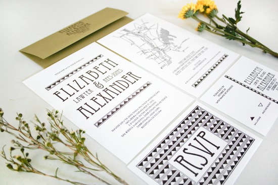 art nouveau wedding invitations 1