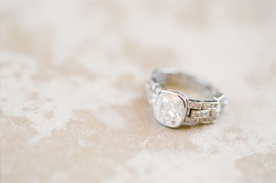 Unique engagement ring setting romantic photo