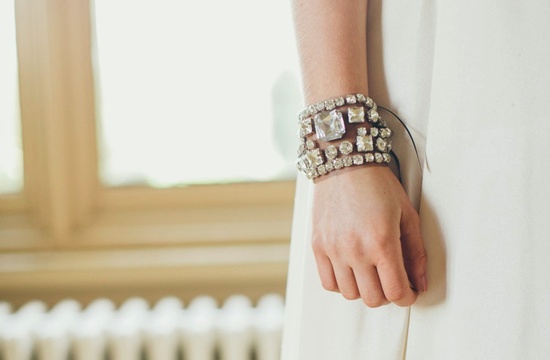 art deco bridal cuff bracelet