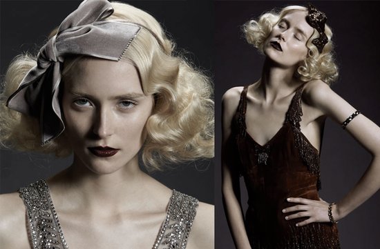 retro waves wedding hairstyle short