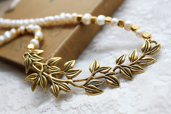 gold bohemian bridal necklace