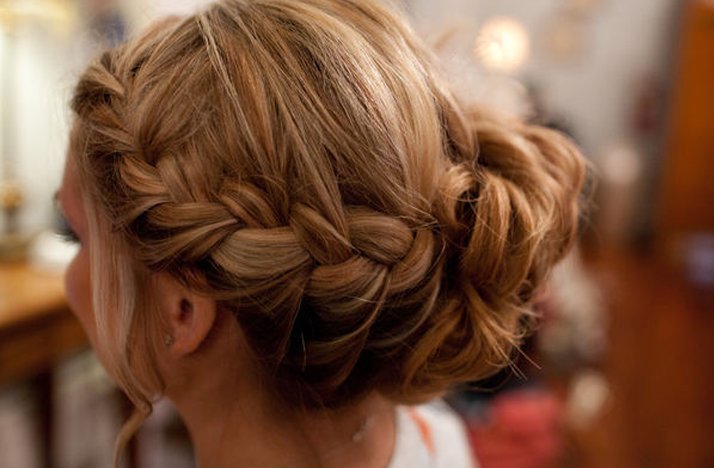 braided wedding hairstyle bridal updo