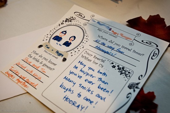 photo of Fill-in-the-Blank wedding guest book
