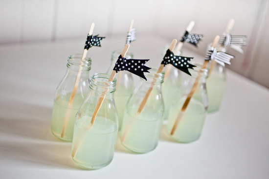 Black and white dot drink flags