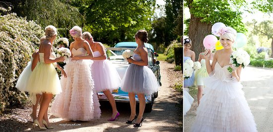 tulle wedding dresses short bridesmaids dresses