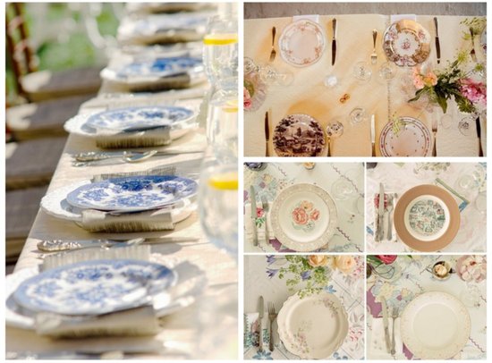 elegant vintage wedding reception tabletops