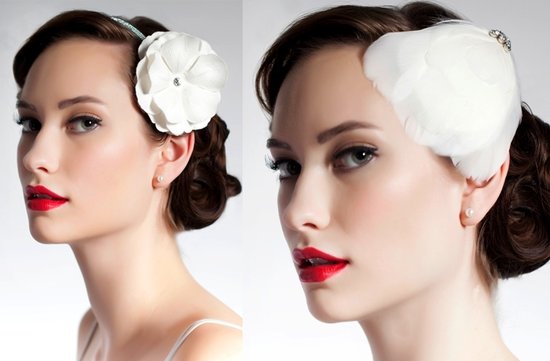 photo of Knockout Wedding Hair Accessories + Bridal Veils by Sara Gabriel