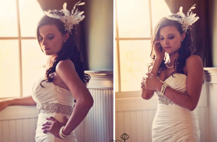 Vintage-inspired-all-down-wedding-hair-feather-fascinator.full
