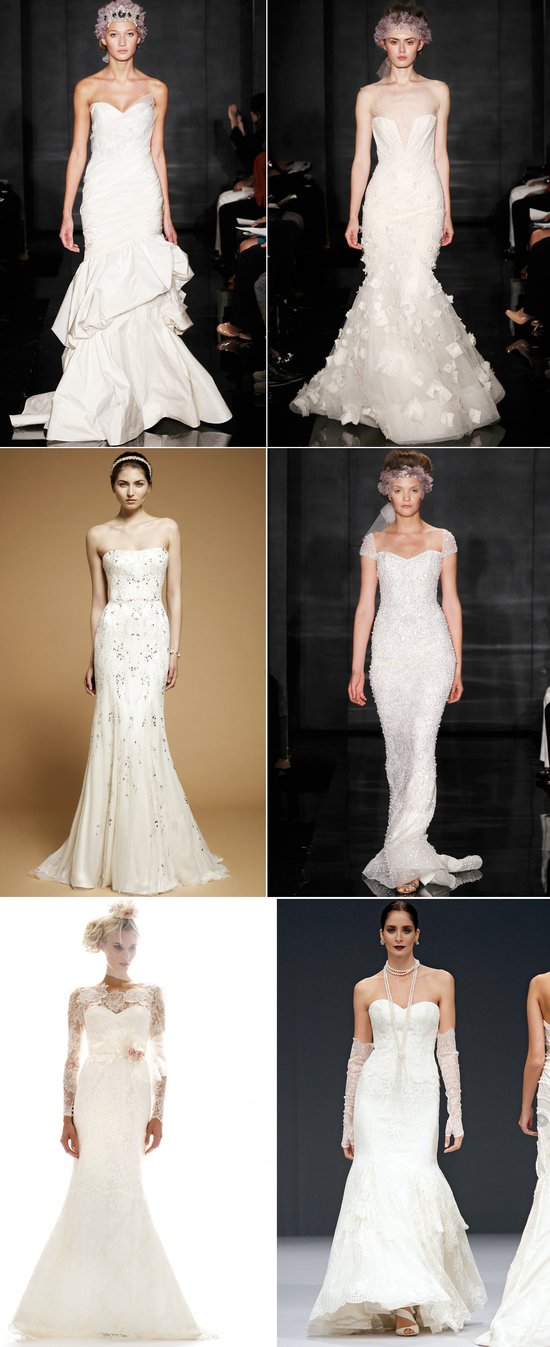 2012 wedding dresses mermaid style lace reem acra anne barge