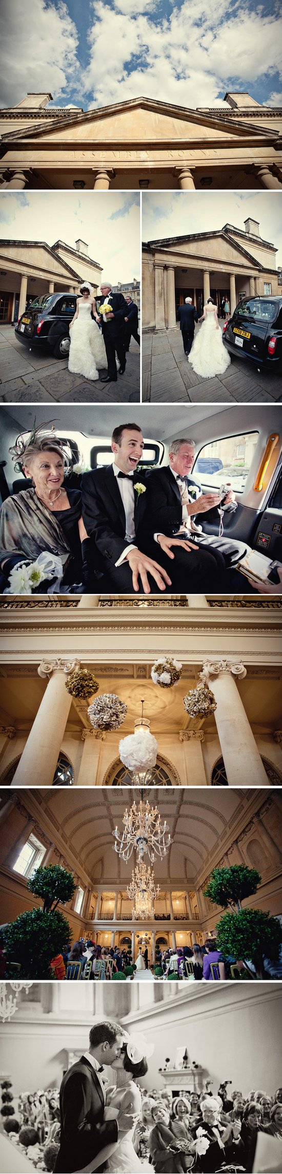 photo of Black + White Wedding with Bold/Gold Pops