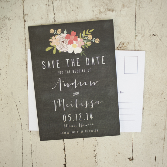 Chalkboard Wedding Invitation