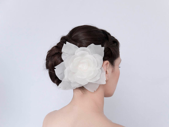 Celeste organza wedding hair flower