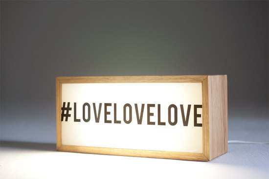 hashtag love wedding sign