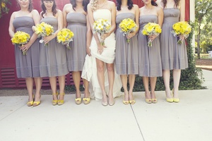 photo of Yellow and Grey Fall Wedding in California