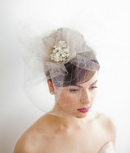 photo of Statement wedding headpiece by Emici Bridal