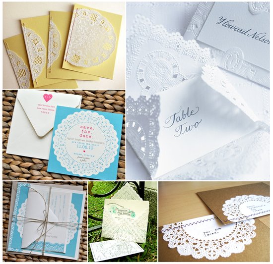 photo of Paper Goods Ideas:  Doily details for your vintage wedding
