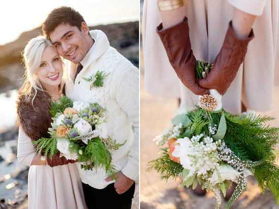 photo of Winter Wedding Elopement on the Beach