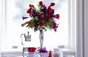 photo of Dramatic Topiary Centerpieces
