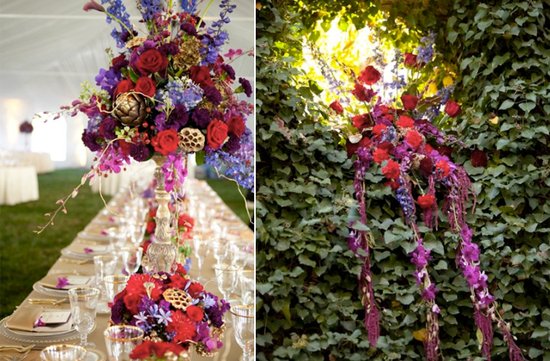 photo of Dramatic Topiary Centerpieces