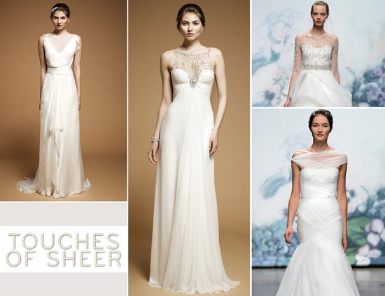 photo of 2012 wedding dress trends sheer necklines